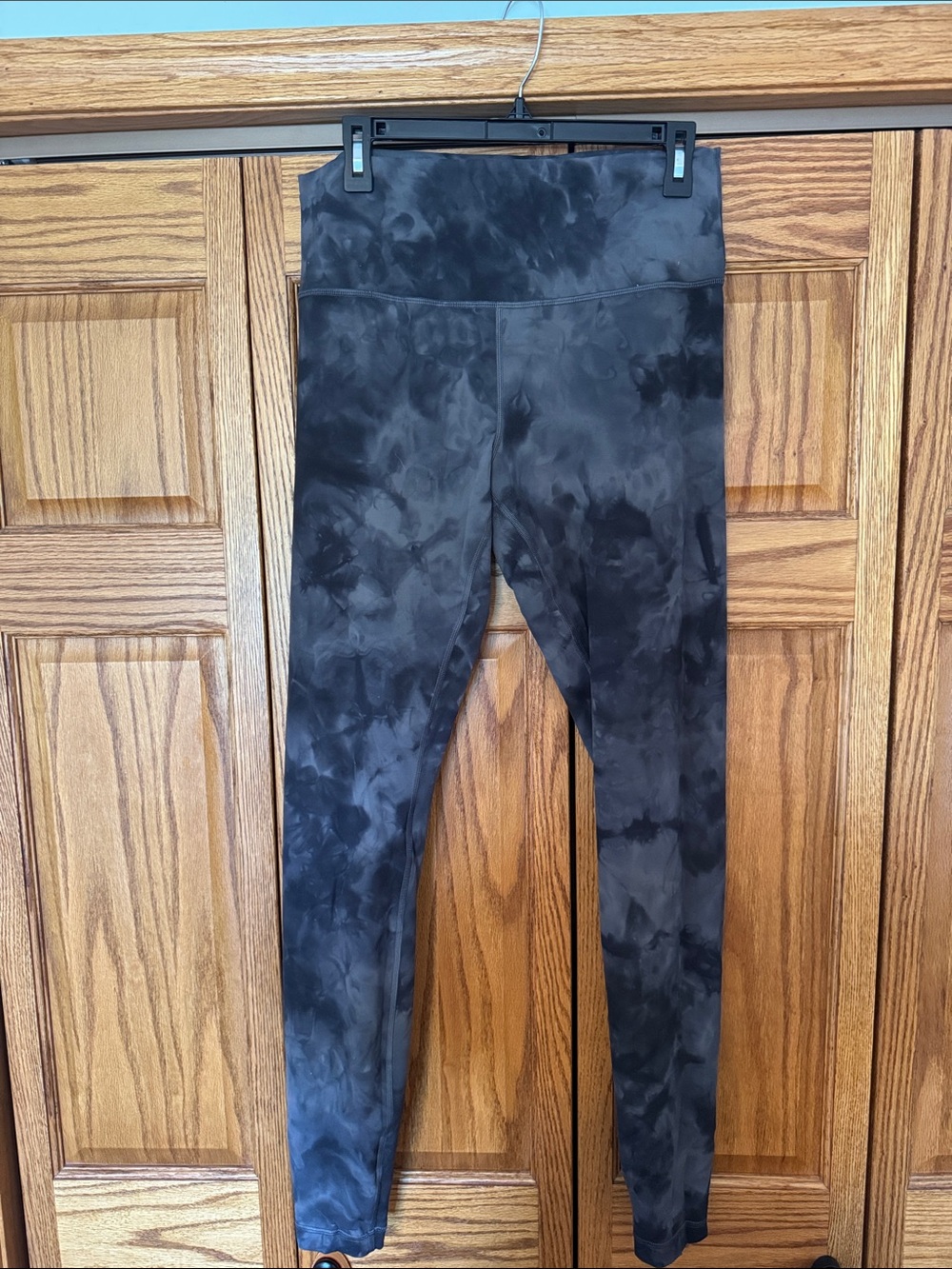 Women’s Lululemon Black/Gray Tie-Dye High-Waist Leggings